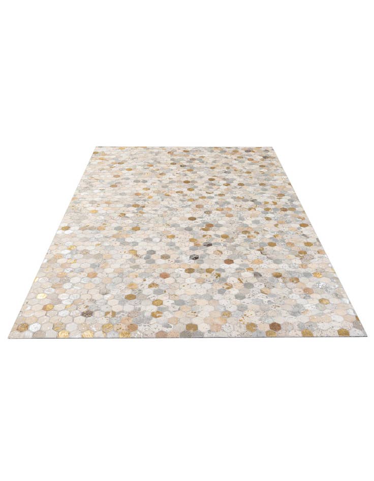 Detail image of 5' 1 x 8' Cowhide - Patchwork Rug