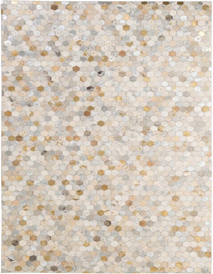 Detail image of 5' 1 x 8' Cowhide - Patchwork Rug