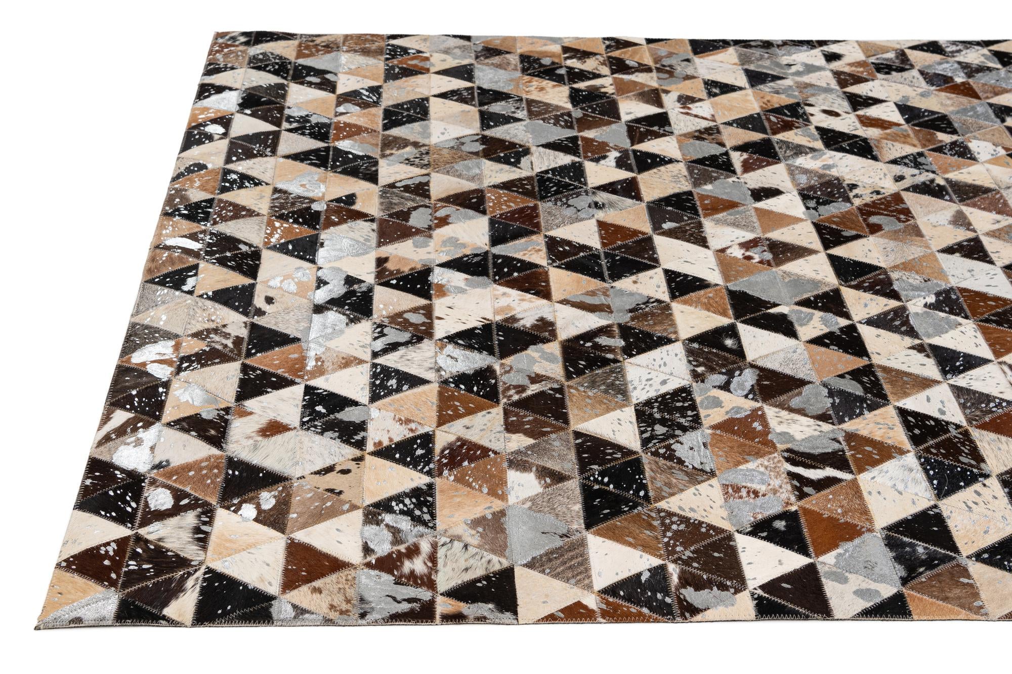 4' 11 x 8' Cowhide - Patchwork Rug