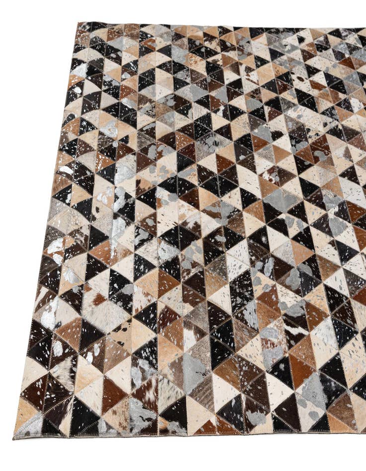 Detail image of 4' 11 x 8' Cowhide - Patchwork Rug
