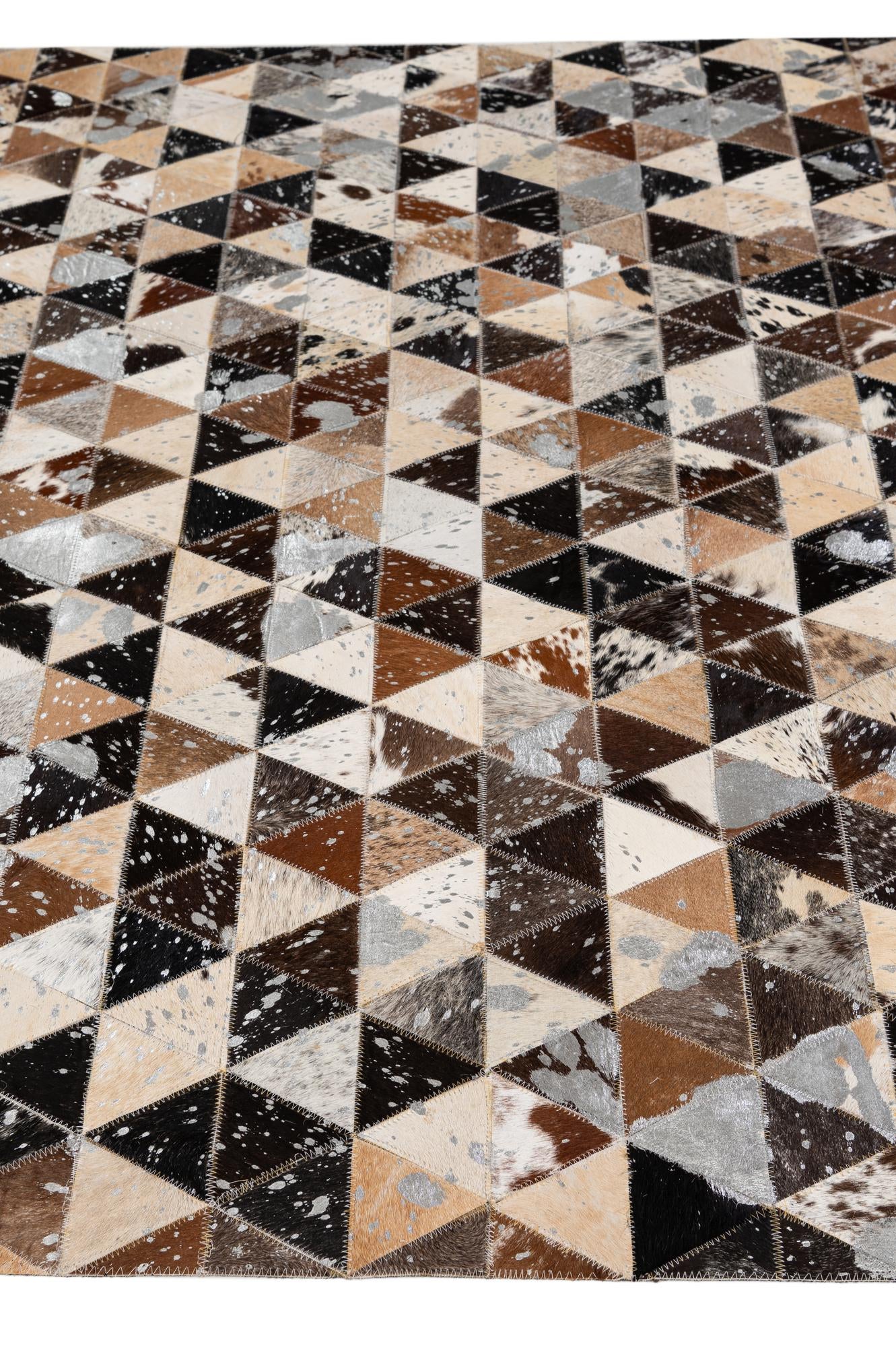 4' 11 x 8' Cowhide - Patchwork Rug