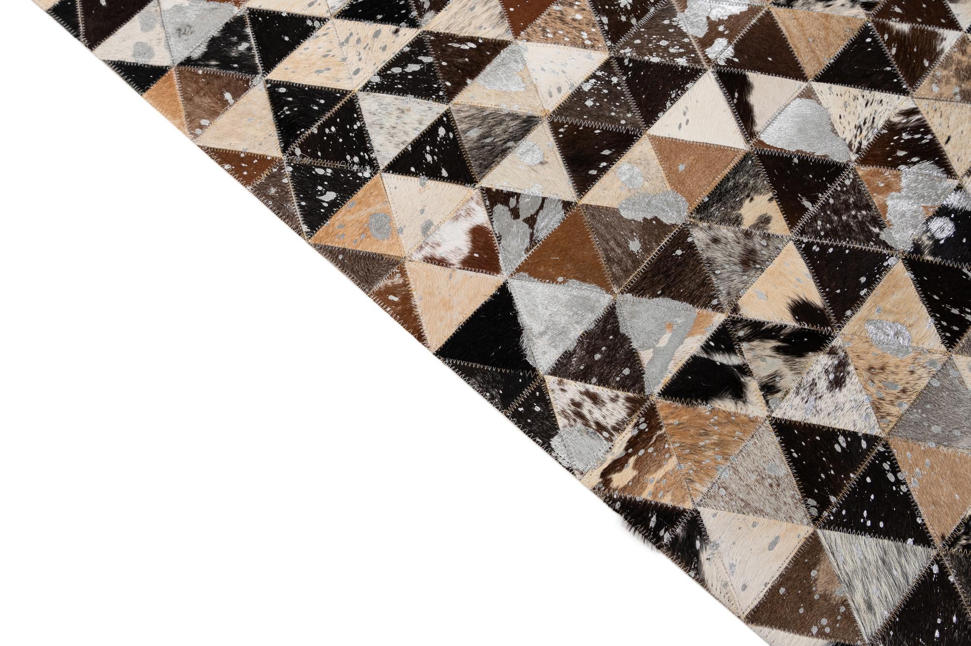 4' 11 x 8' Cowhide - Patchwork Rug