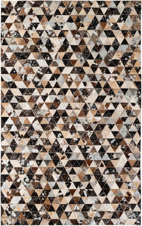 Detail image of 4' 11 x 8' Cowhide - Patchwork Rug