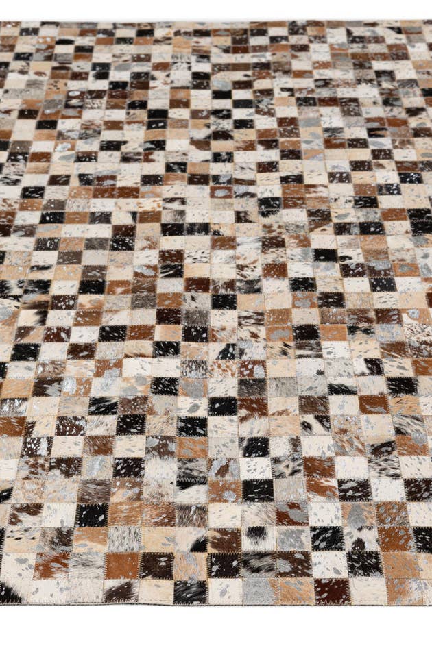 Detail image of 5' x 8' Cowhide - Patchwork Rug