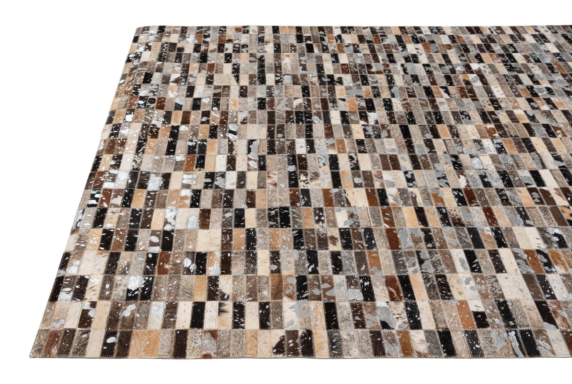 5' x 7' 11 Cowhide - Patchwork Rug