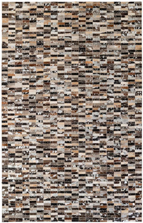 Detail image of 5' x 7' 11 Cowhide - Patchwork Rug