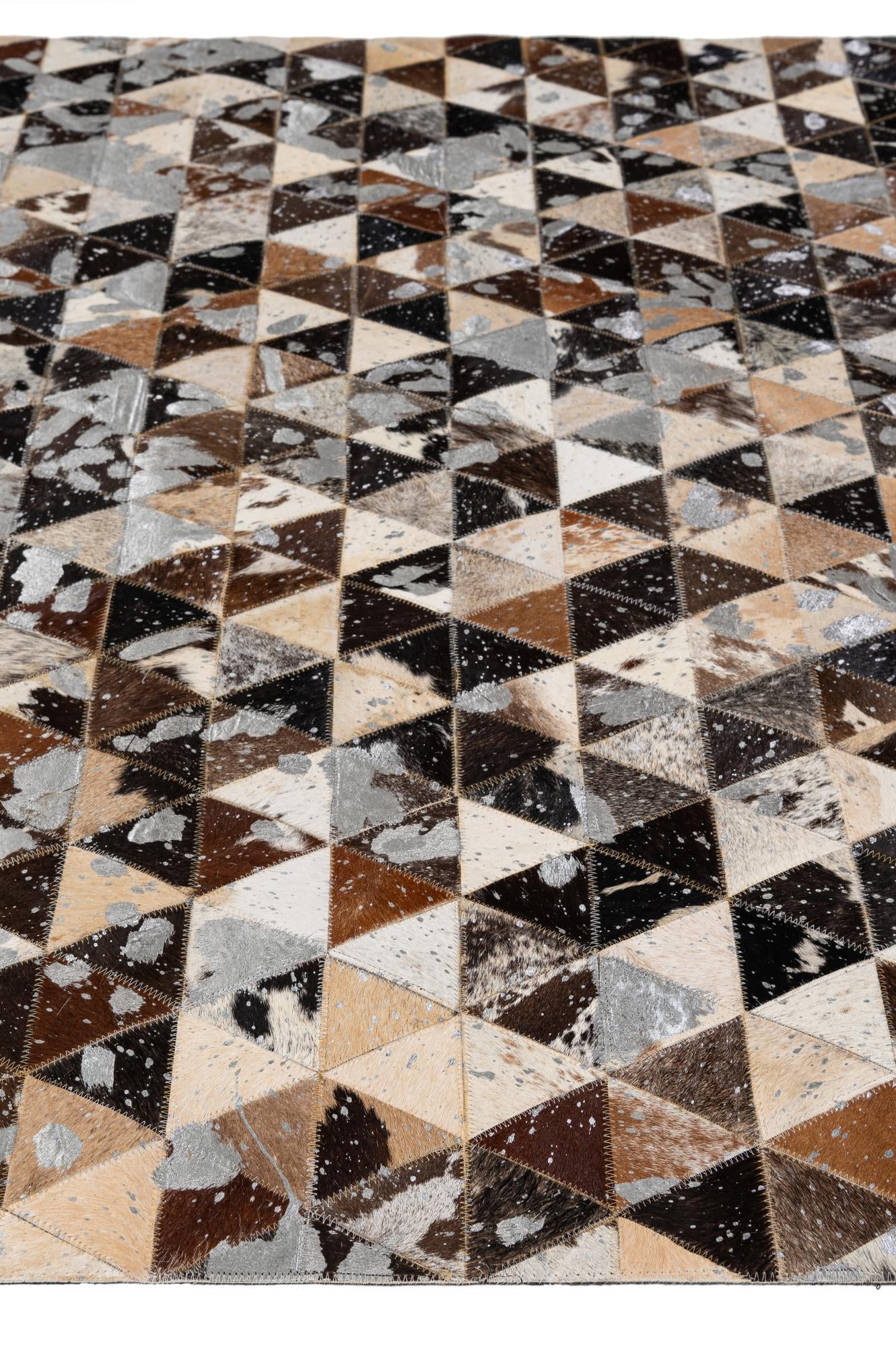 4' 11 x 8' Cowhide - Patchwork Rug