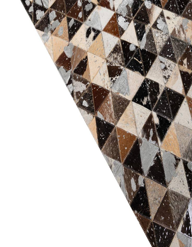 Detail image of 4' 11 x 8' Cowhide - Patchwork Rug