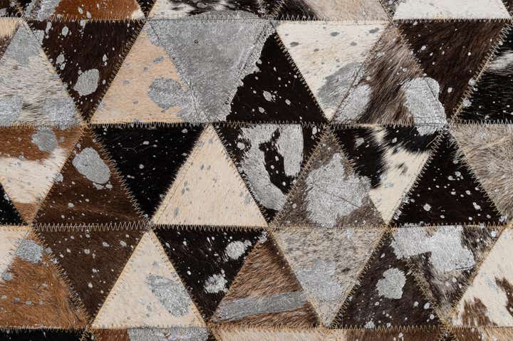 4' 11 x 8' Cowhide - Patchwork Rug