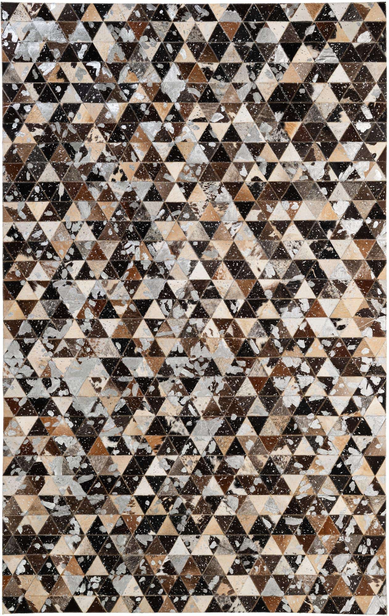 4' 11 x 8' Cowhide - Patchwork Rug