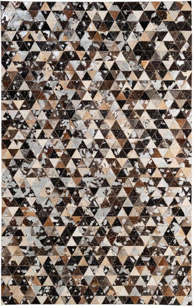 4' 11 x 8' Cowhide - Patchwork Rug