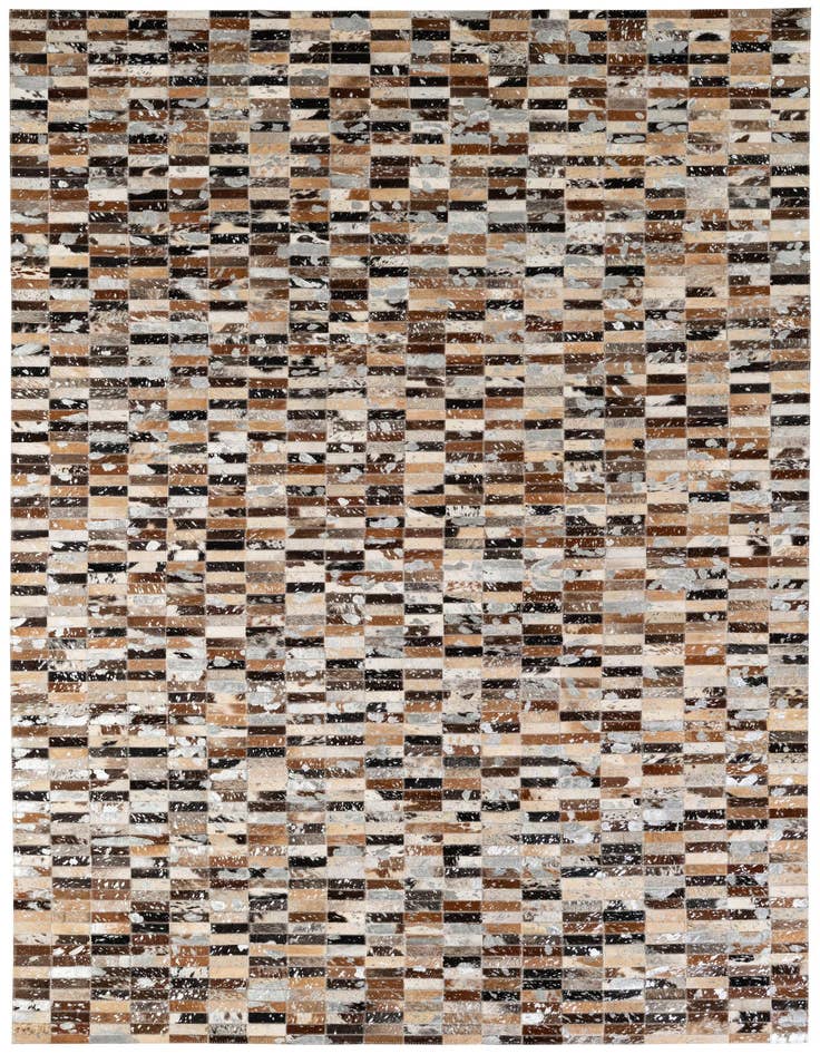 Detail image of 5' x 7' 11 Cowhide - Patchwork Rug