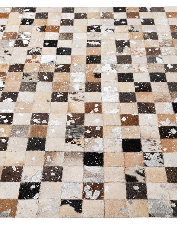 Detail image of 5' x 8' Cowhide - Patchwork Rug