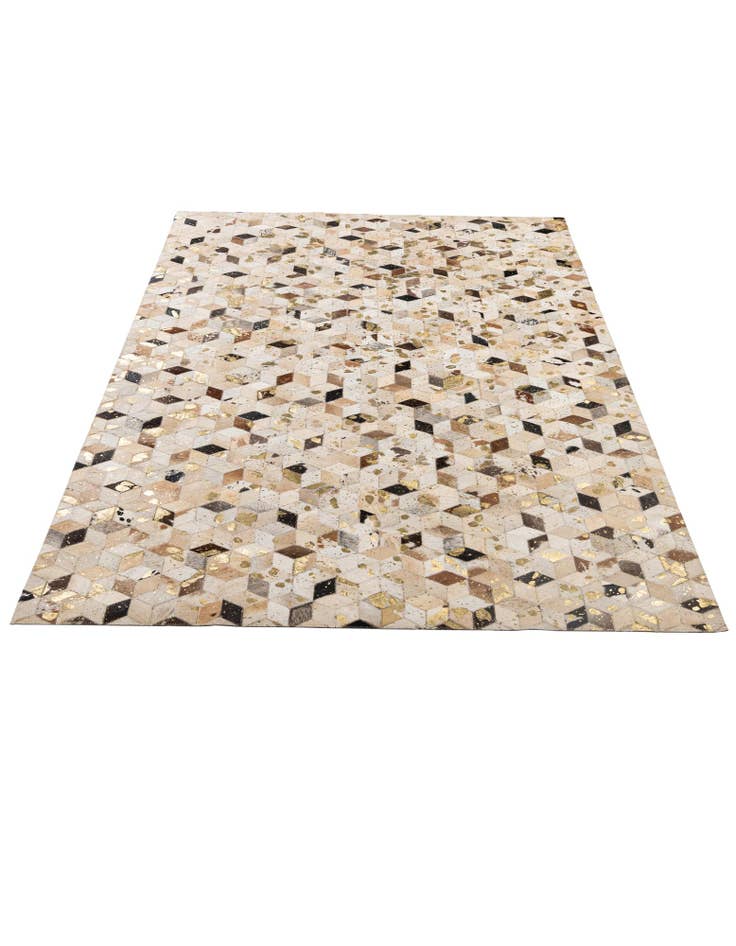 Detail image of 5' 3 x 8' Cowhide - Patchwork Rug