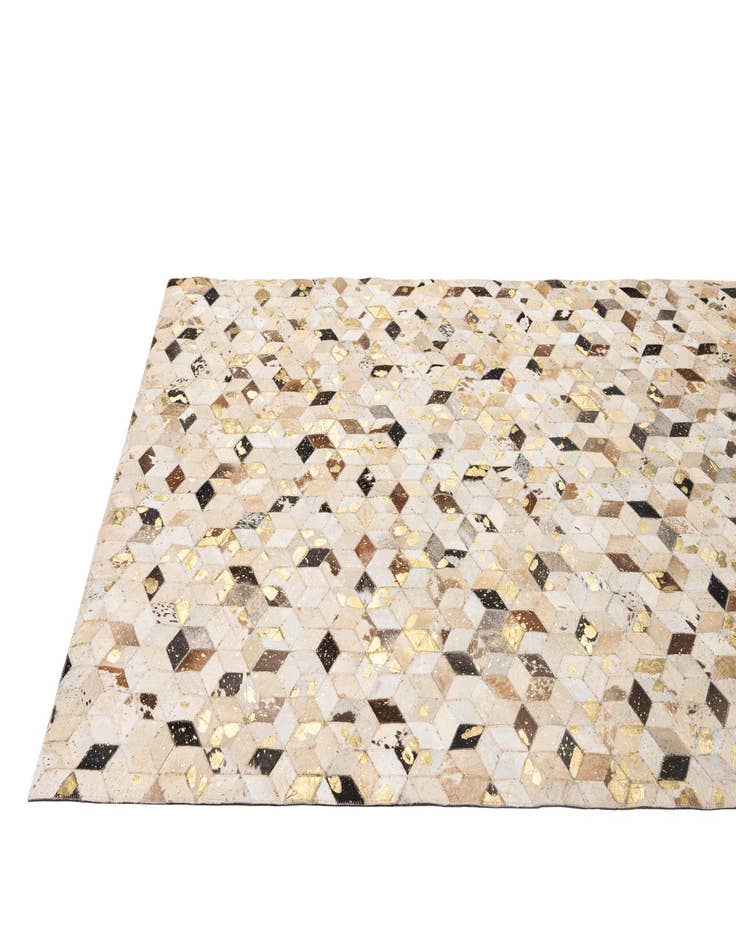 Detail image of 5' 3 x 8' Cowhide - Patchwork Rug