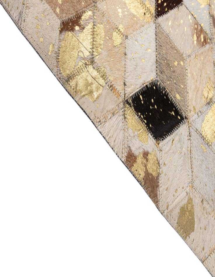 Detail image of 5' 3 x 8' Cowhide - Patchwork Rug