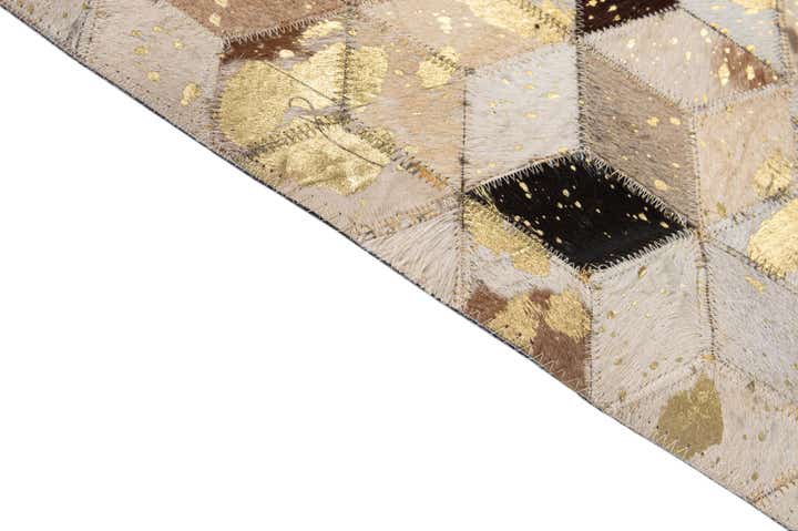 5' 3 x 8' Cowhide - Patchwork Rug