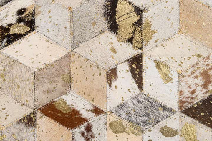 5' 3 x 8' Cowhide - Patchwork Rug