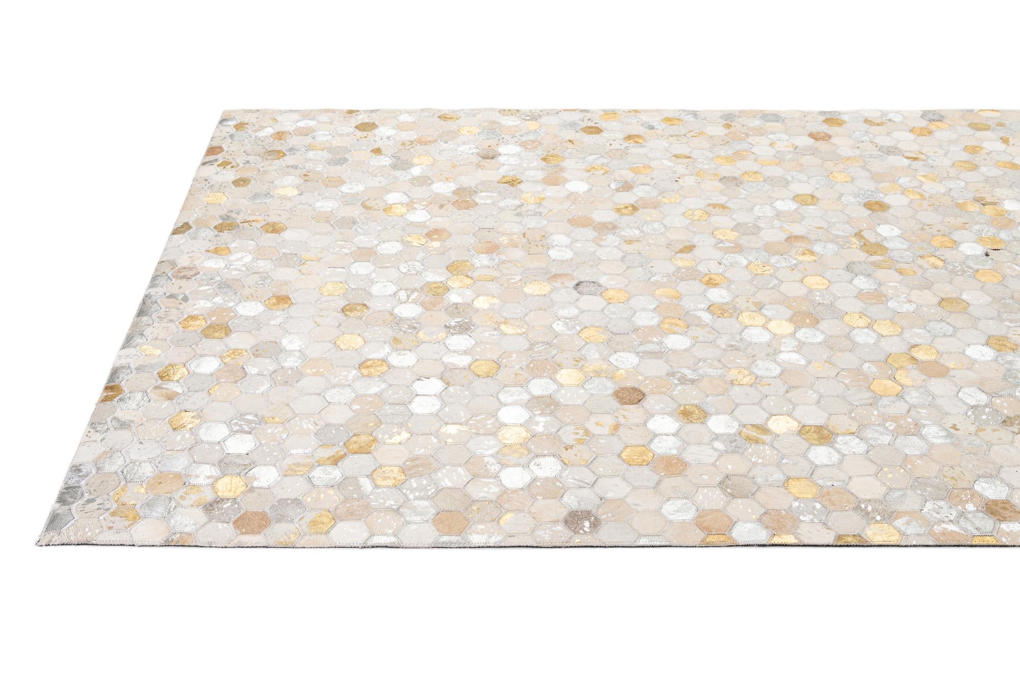 5' 2 x 8' 1 Cowhide - Patchwork Rug