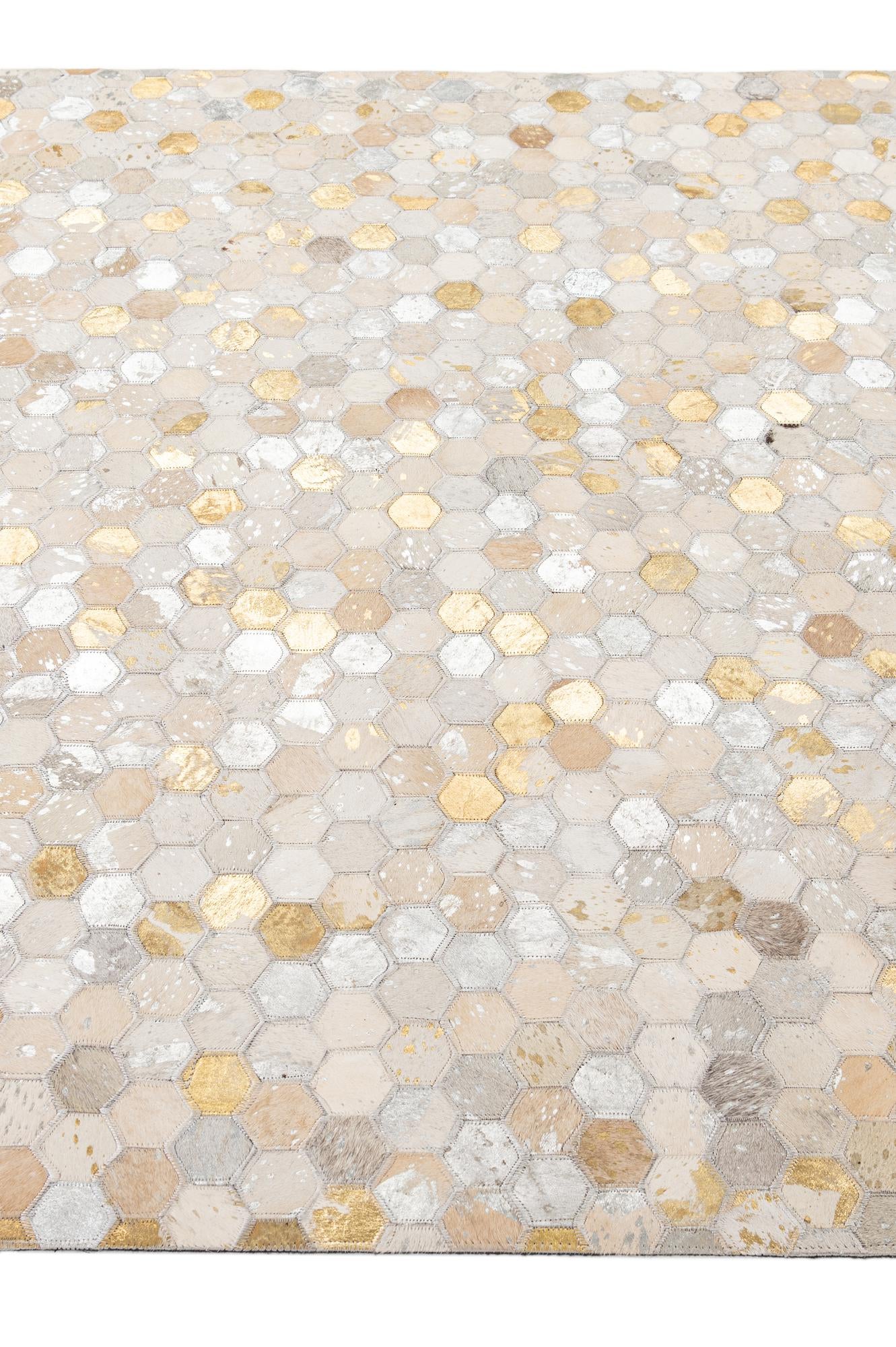 5' 2 x 8' 1 Cowhide - Patchwork Rug