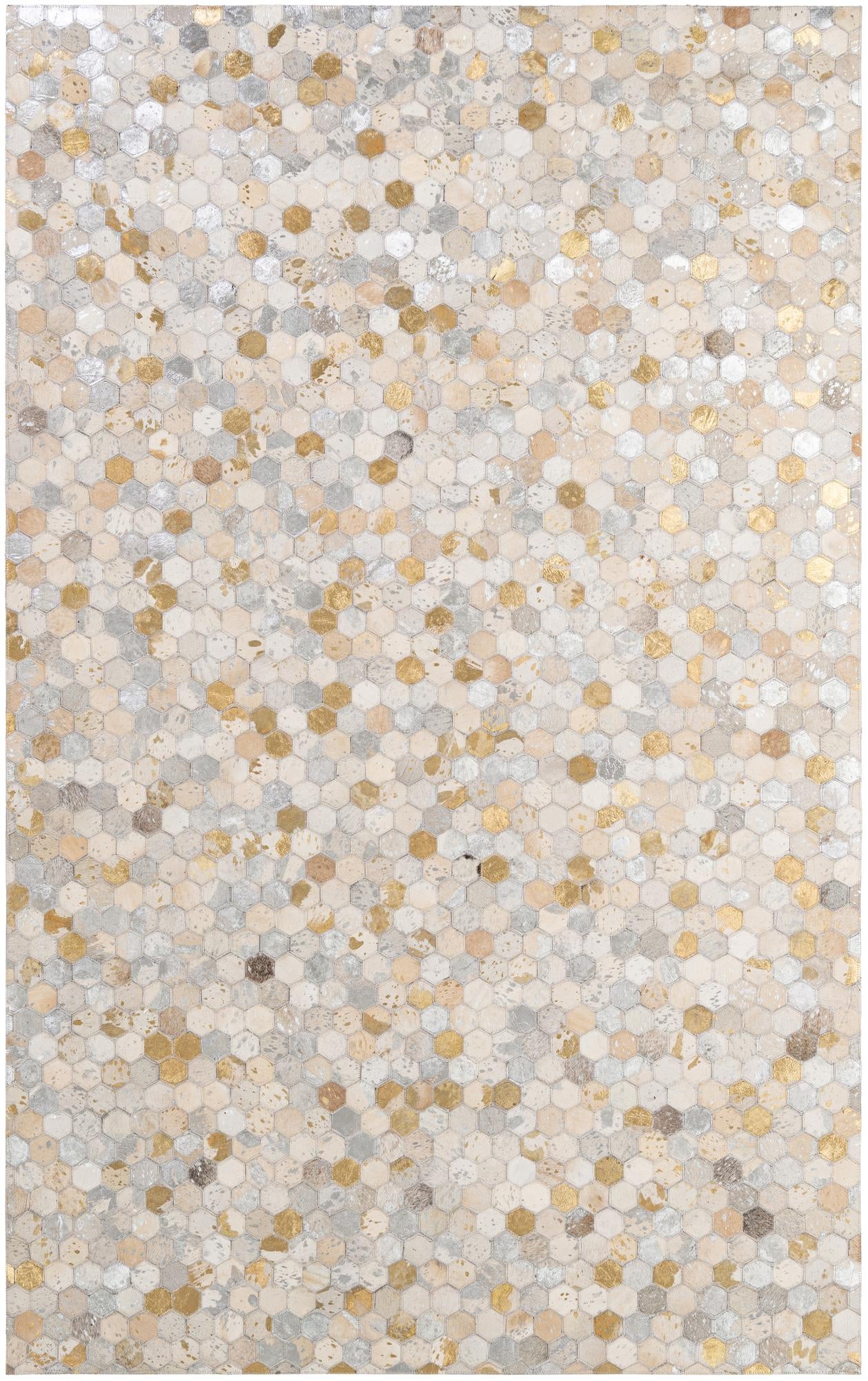 5' 2 x 8' 1 Cowhide - Patchwork Rug
