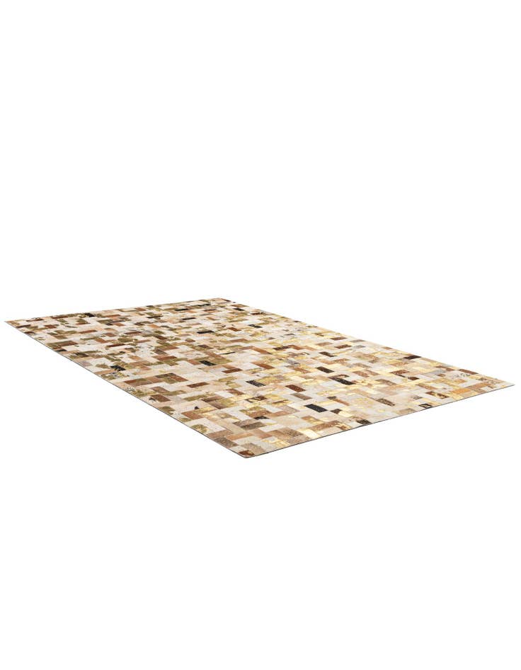 Detail image of 5' 1 x 8' 1 Cowhide - Patchwork Rug