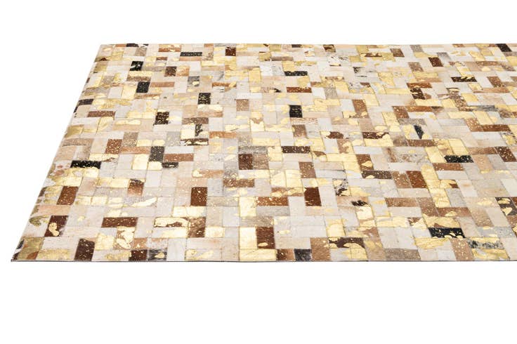 Detail image of 5' 1 x 8' 1 Cowhide - Patchwork Rug