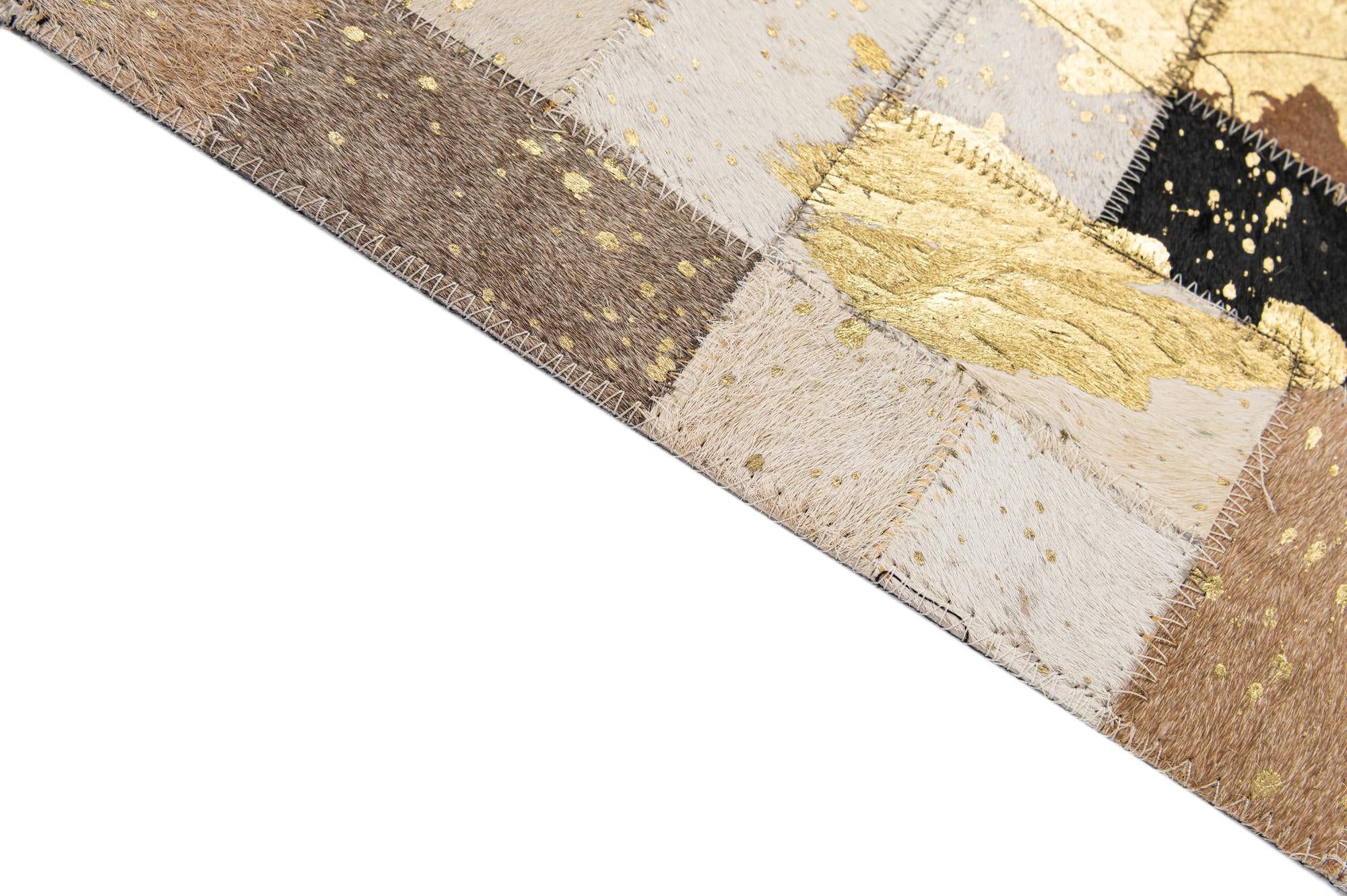 5' 1 x 8' 1 Cowhide - Patchwork Rug