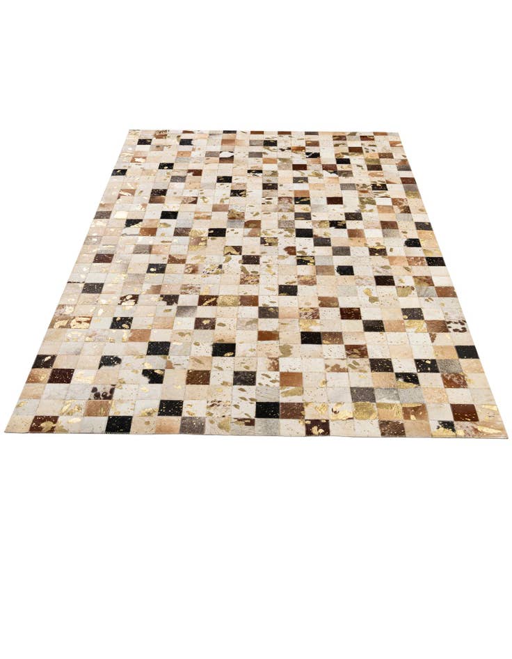Detail image of 5' 1 x 8' Cowhide - Patchwork Rug