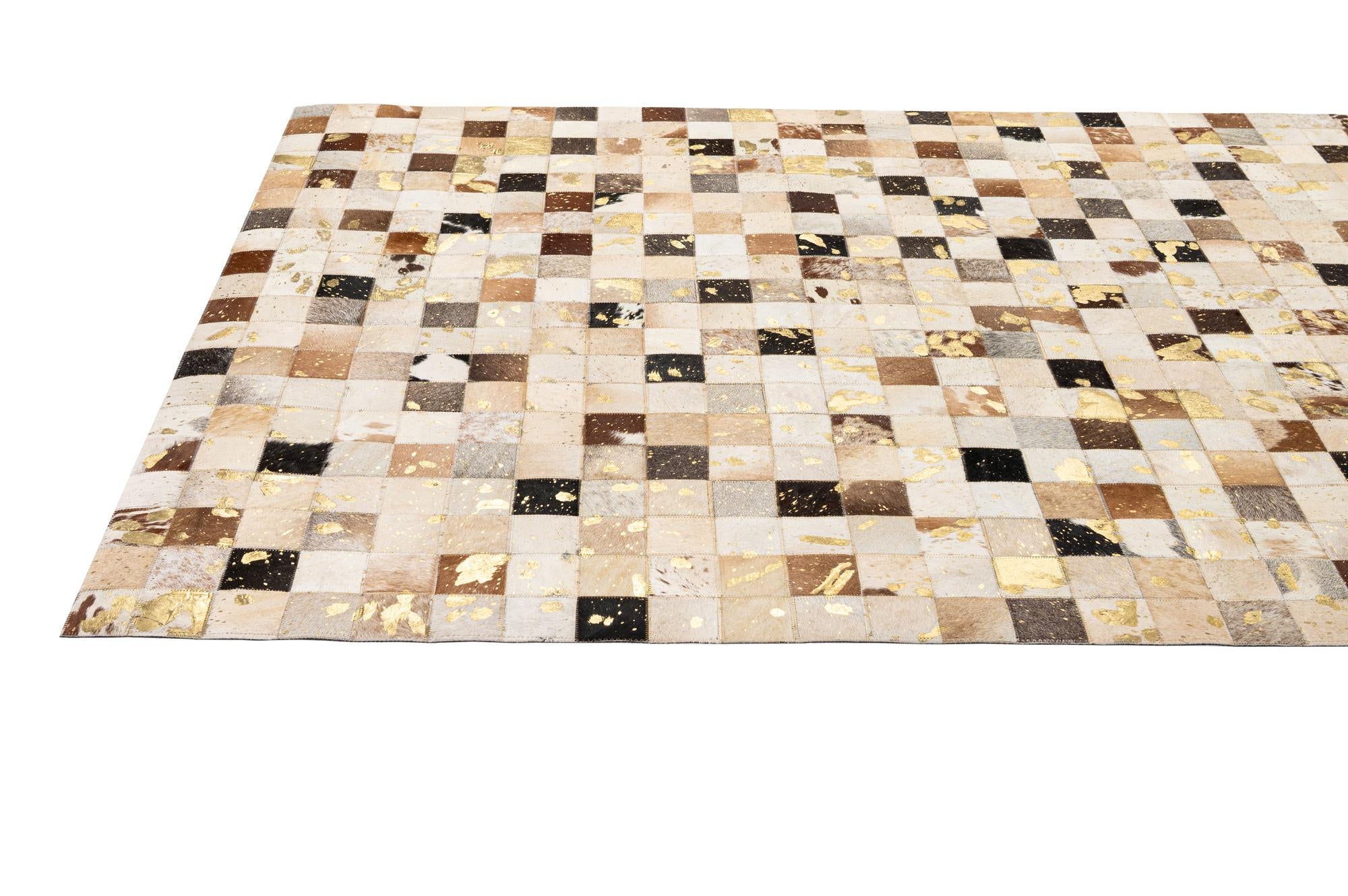 5' 1 x 8' Cowhide - Patchwork Rug