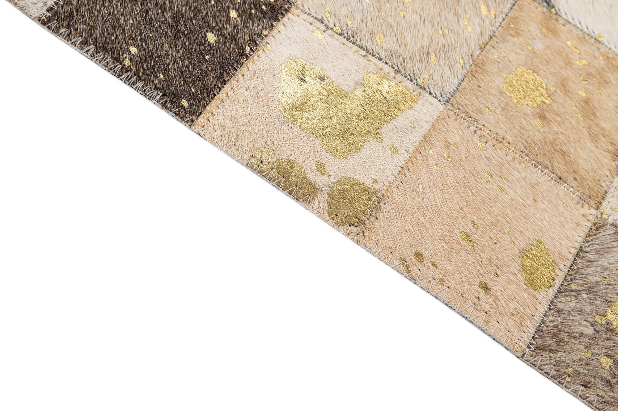 5' 1 x 8' Cowhide - Patchwork Rug