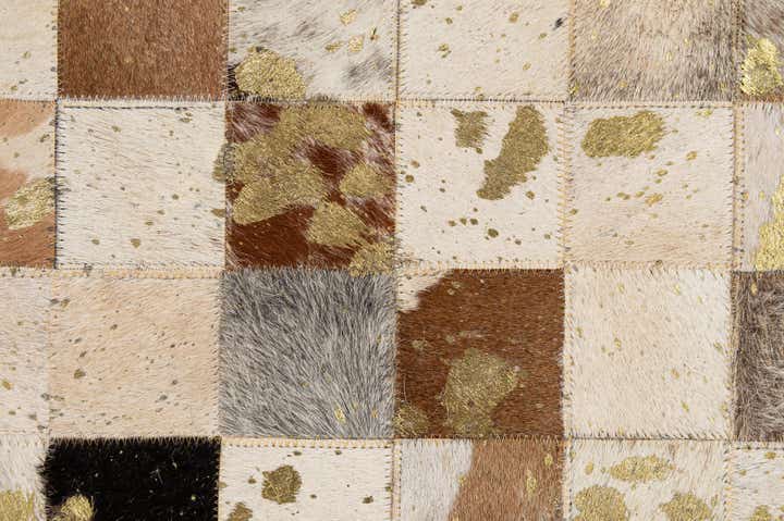 5' 1 x 8' Cowhide - Patchwork Rug