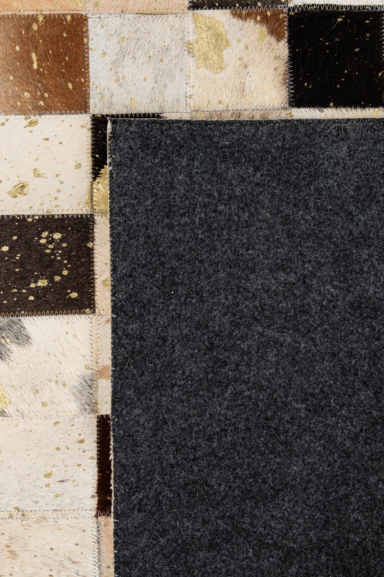 5' 1 x 8' Cowhide - Patchwork Rug