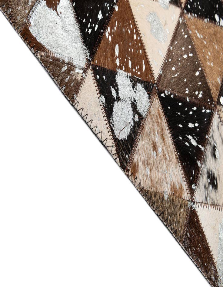 Detail image of 5' 1 x 7' 9 Cowhide - Patchwork Rug