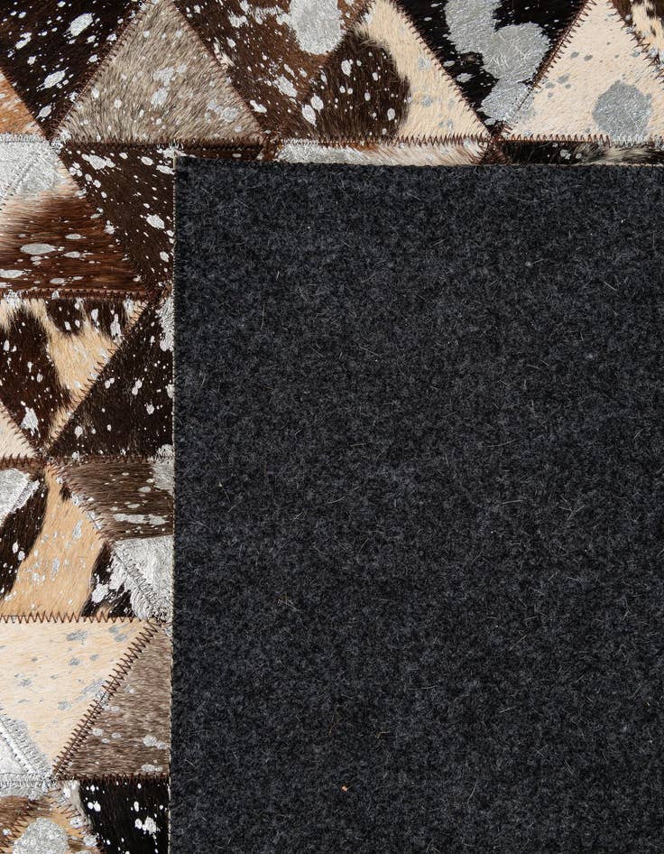 Detail image of 5' 1 x 7' 9 Cowhide - Patchwork Rug