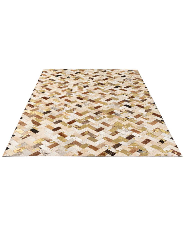 Detail image of 5' 1 x 7' 10 Cowhide - Patchwork Rug