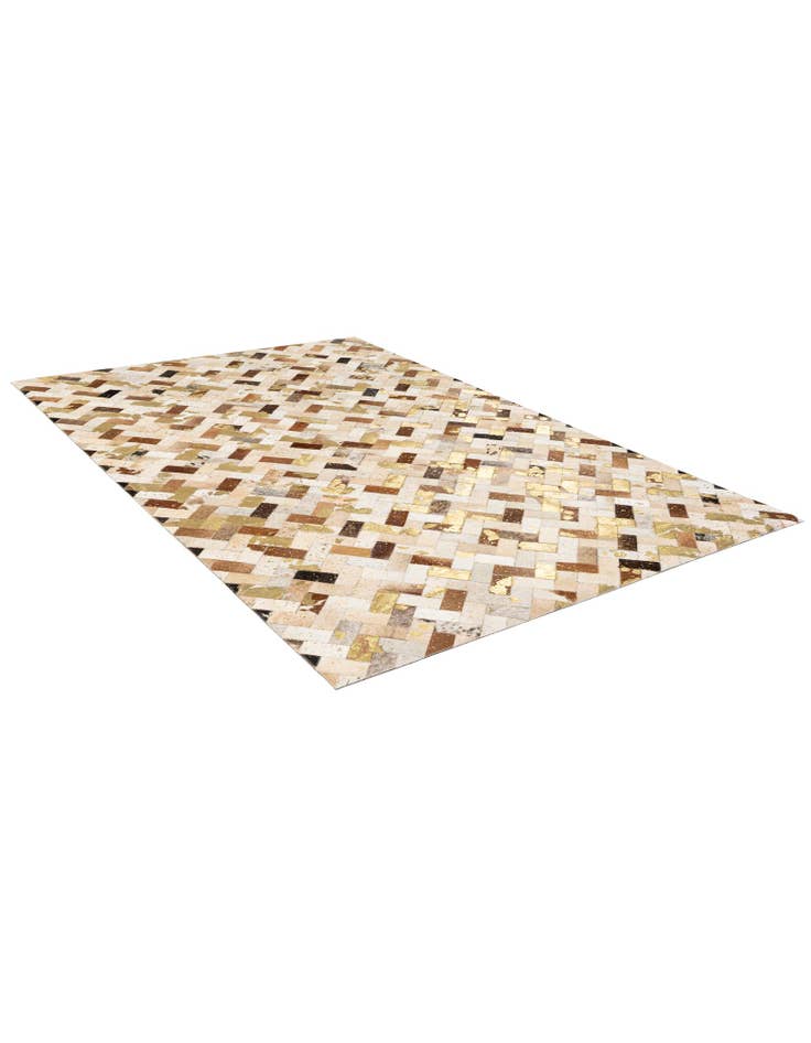 Detail image of 5' 1 x 7' 10 Cowhide - Patchwork Rug