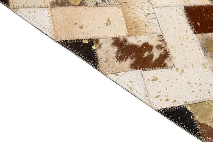 5' 1 x 7' 10 Cowhide - Patchwork Rug
