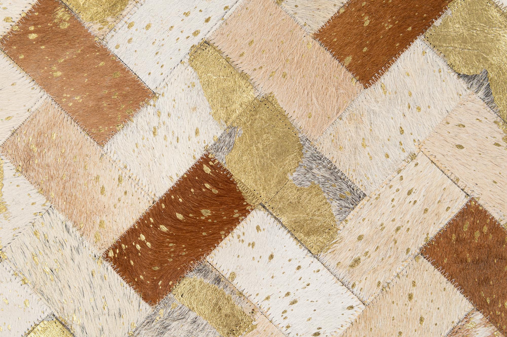 5' 1 x 7' 10 Cowhide - Patchwork Rug