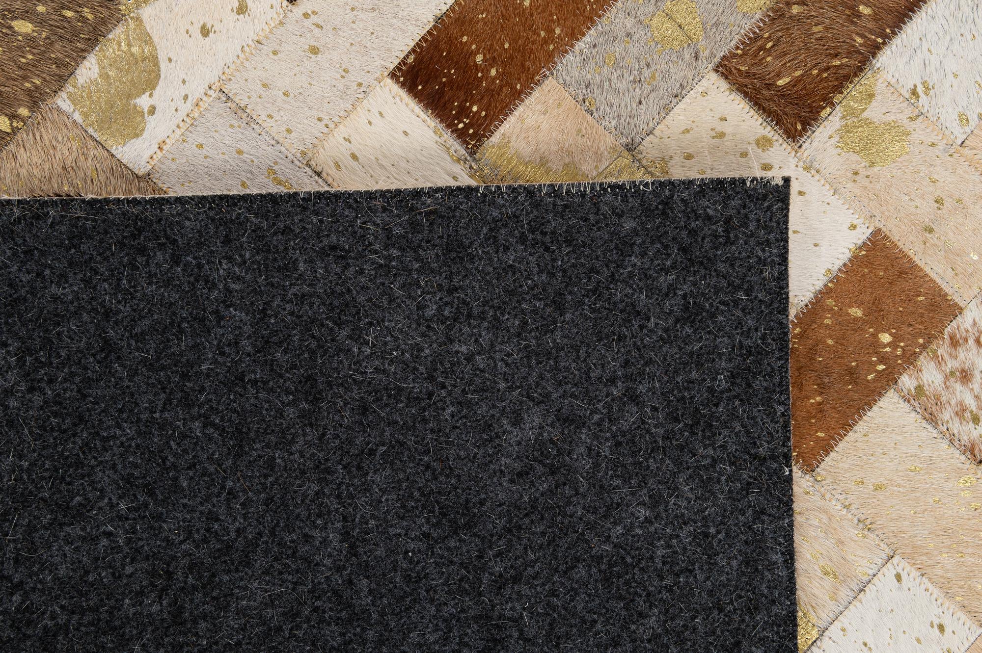 5' 1 x 7' 10 Cowhide - Patchwork Rug