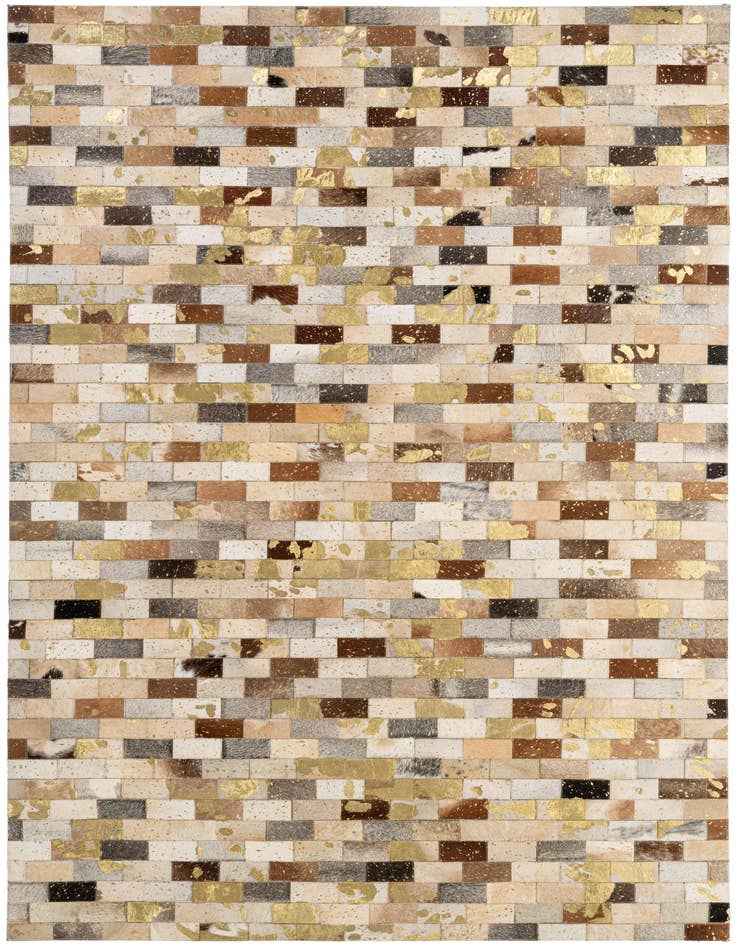 Detail image of 5' x 7' 11 Cowhide - Patchwork Rug