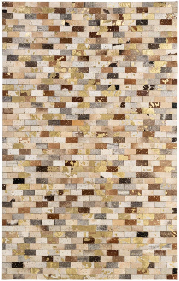 Detail image of 5' x 7' 11 Cowhide - Patchwork Rug