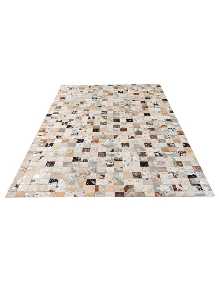 Detail image of 5' 2 x 8' Cowhide - Patchwork Rug