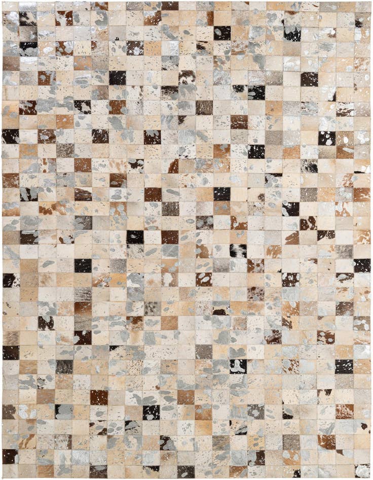 Detail image of 5' 2 x 8' Cowhide - Patchwork Rug