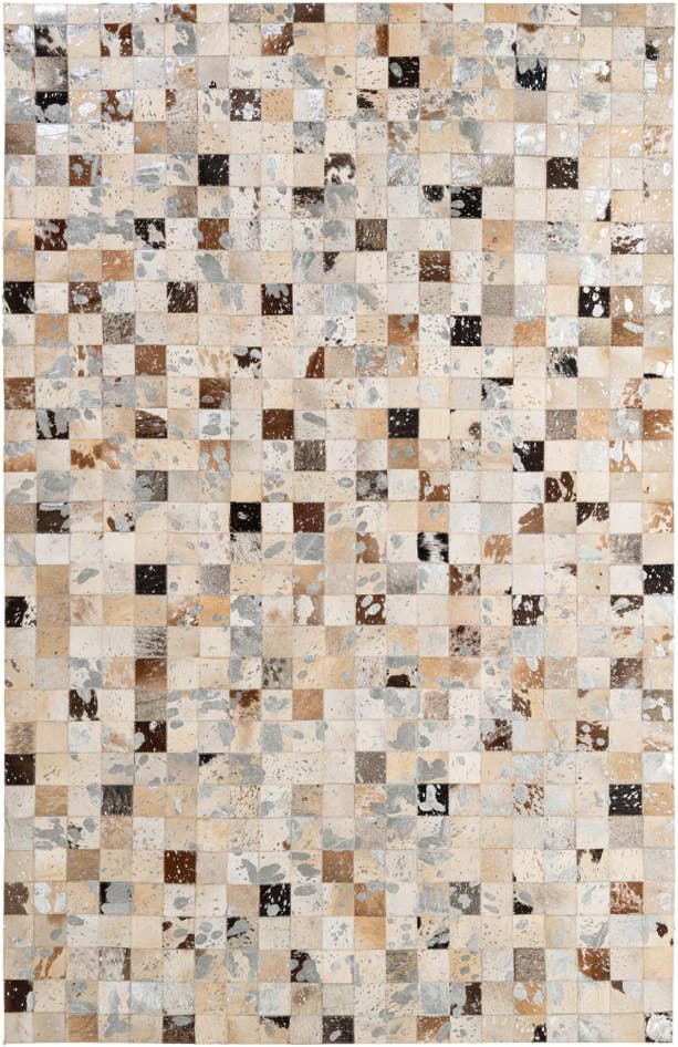 Detail image of 5' 2 x 8' Cowhide - Patchwork Rug