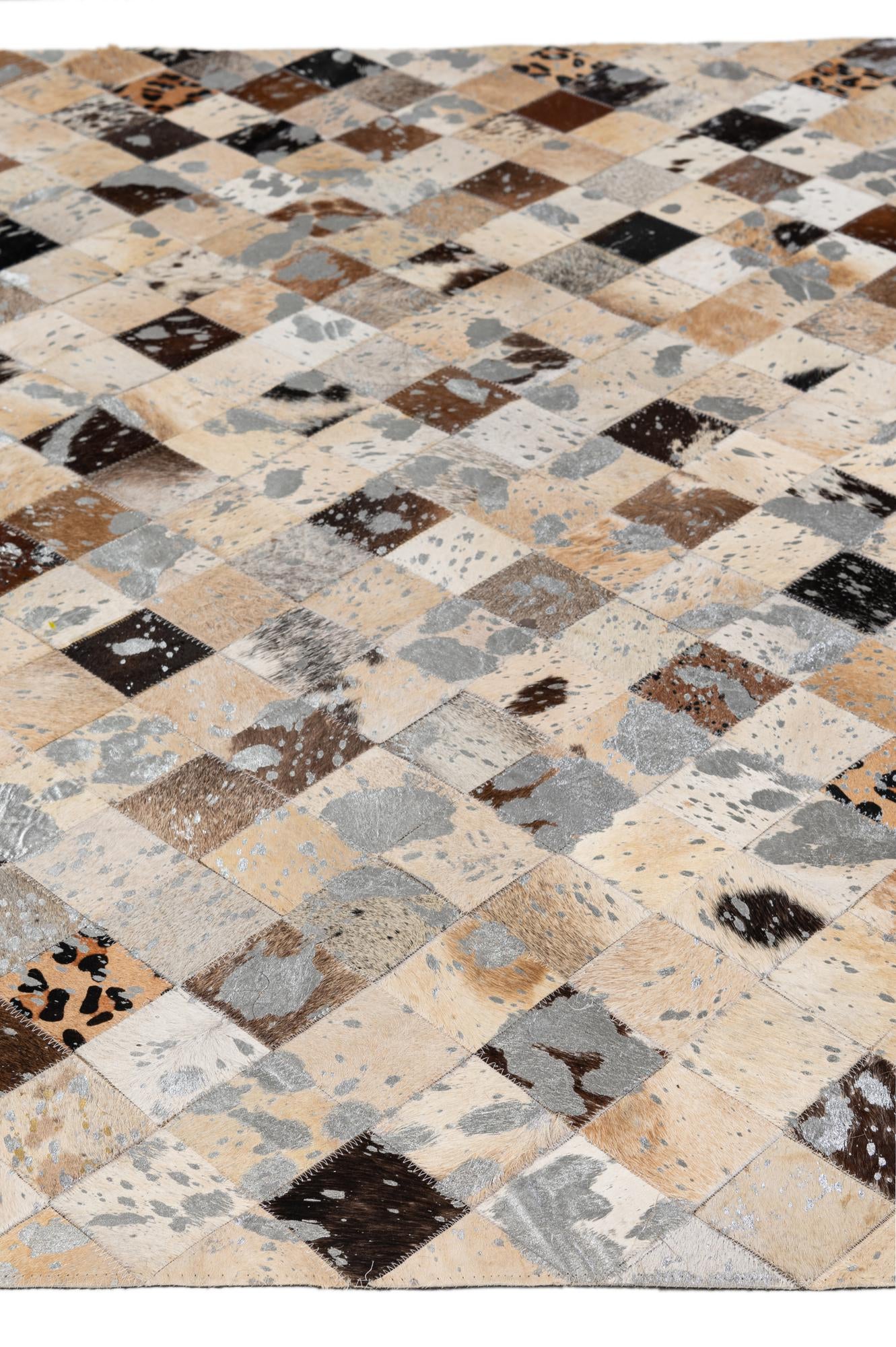 5' 1 x 8' Cowhide - Patchwork Rug