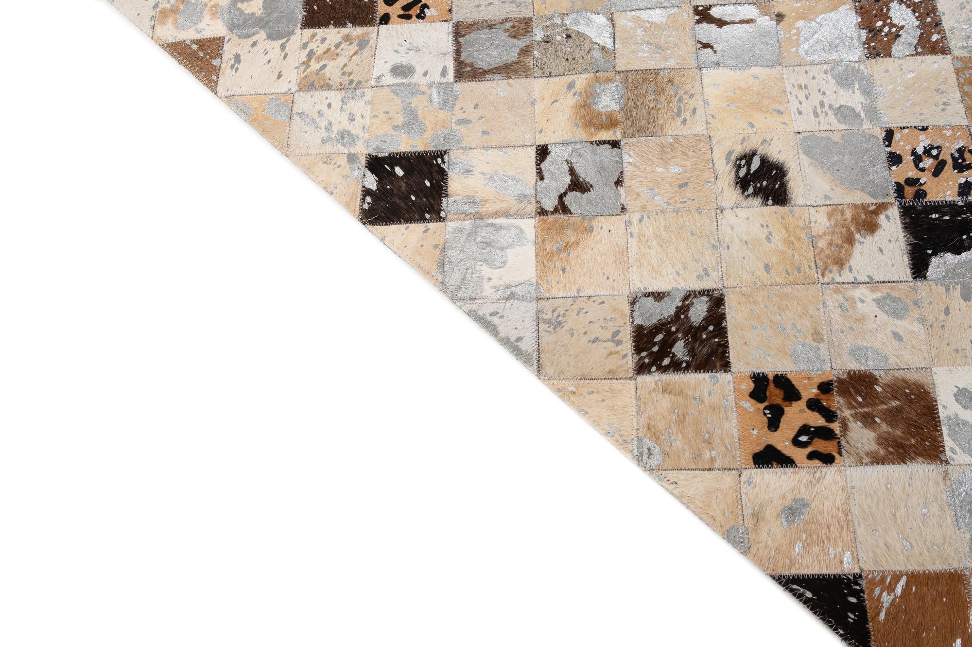 5' 1 x 8' Cowhide - Patchwork Rug