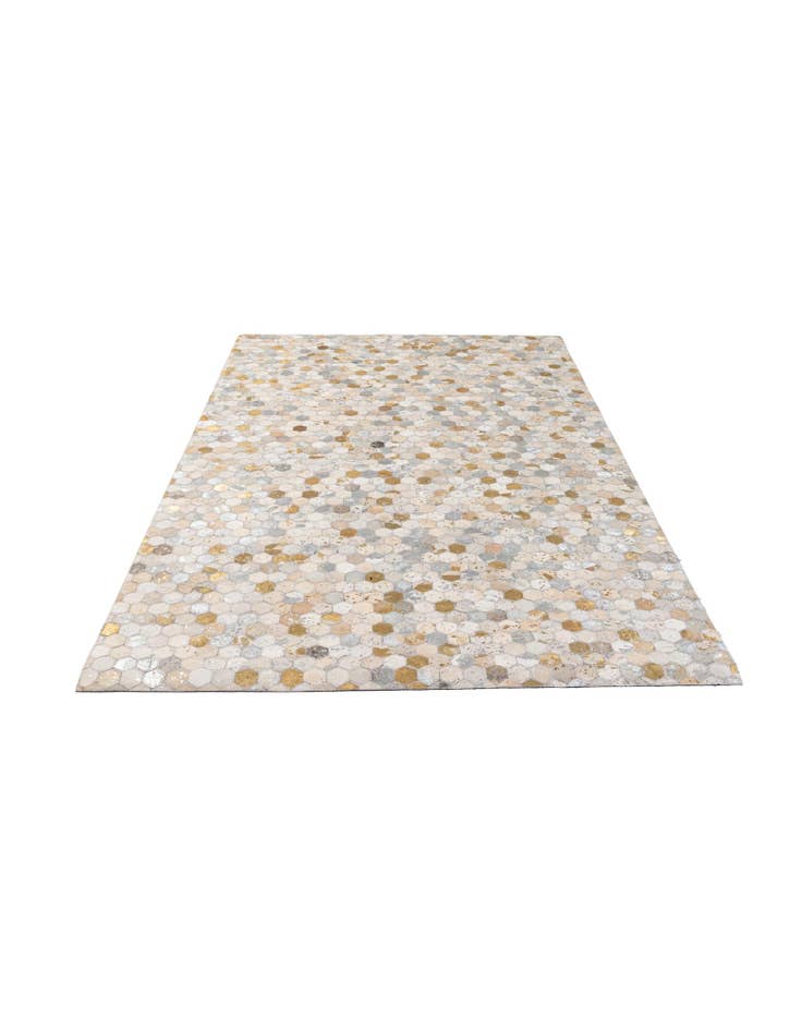 Detail image of 5' 1 x 7' 10 Cowhide - Patchwork Rug