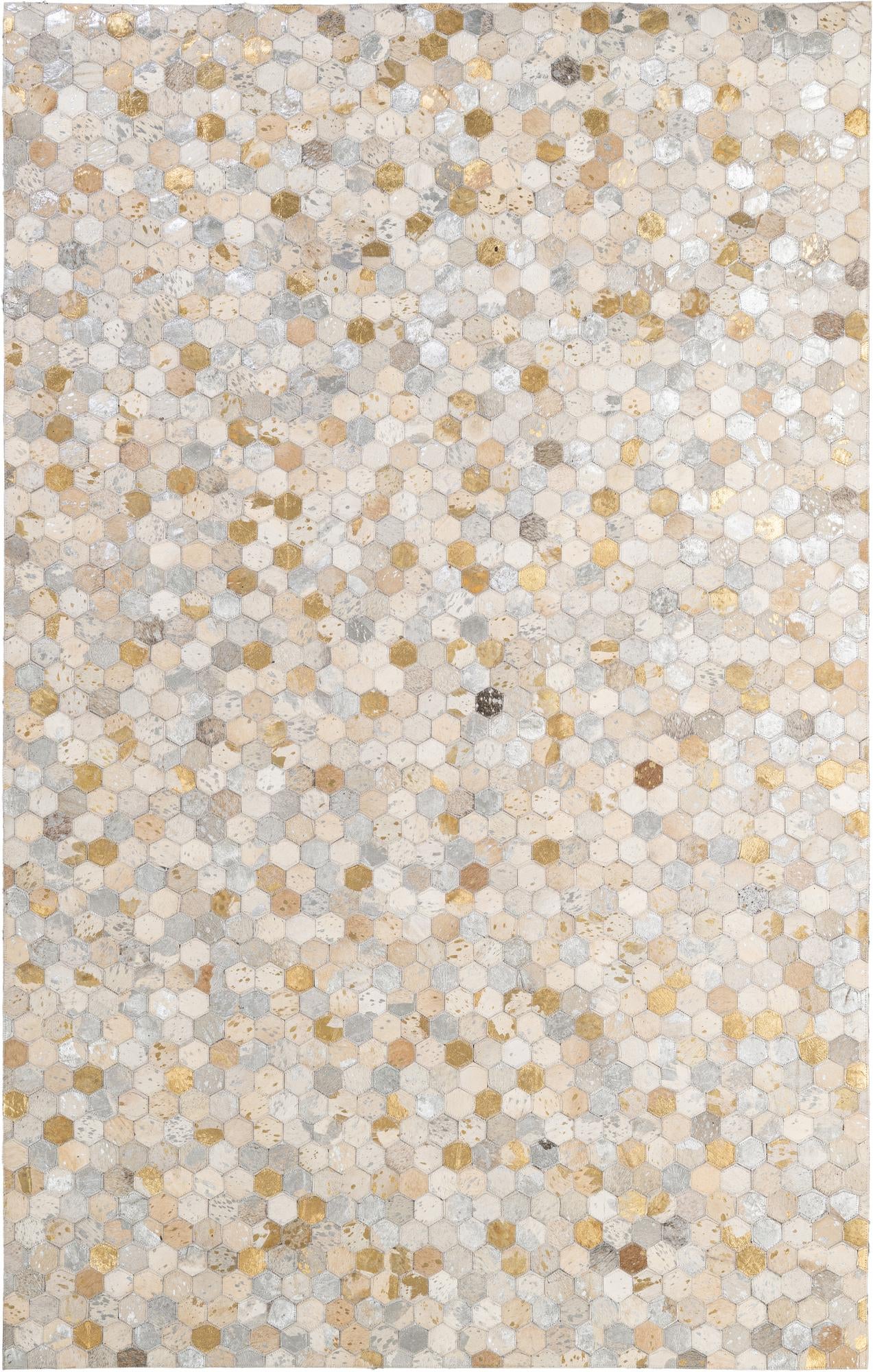 5' 1 x 7' 10 Cowhide - Patchwork Rug