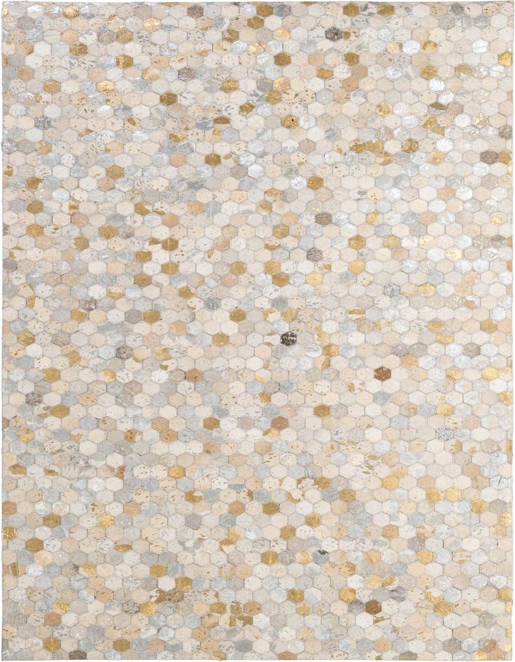 Detail image of 5' 1 x 7' 10 Cowhide - Patchwork Rug